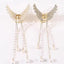 Women's Butterfly Pearl Rhinestone Hair Claw Clip