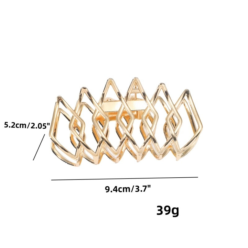 Women's Geometric Metal Hair Claw Clip