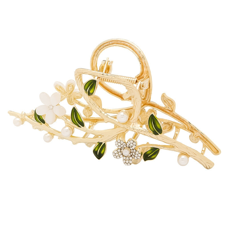 Women's Floral Branch Alloy Hair Claw Clip