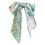 Women's Plaid Satin Silk Scarf and Hair Ribbon Accessory