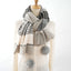 Women's Plaid Imitation Cashmere Thick Warm Scarf Shawl with Pom Poms