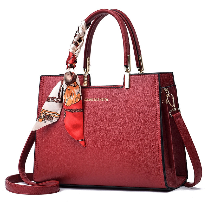 Women's Elegant PU Leather Tote & Crossbody Bag for Weddings and Everyday Use