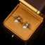 Women's Luxurious Camellia Pearl Alloy Stud Earrings - Retro Forest Style