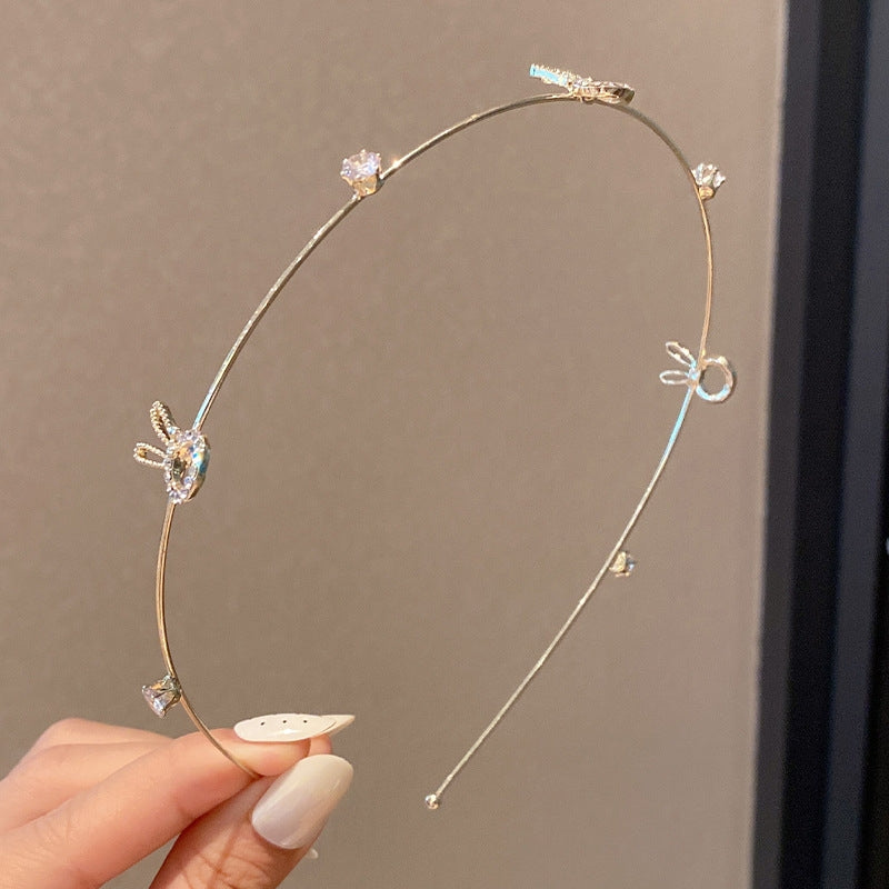 Women's Elegant Star Alloy Hair Band with Rhinestone Detailing