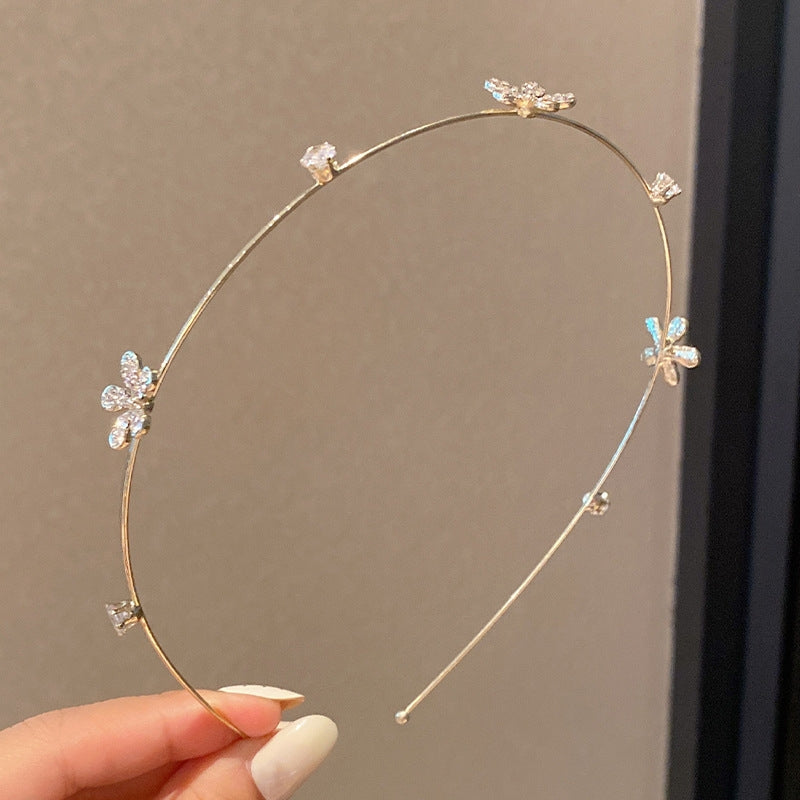 Women's Elegant Star Alloy Hair Band with Rhinestone Detailing