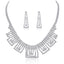 Women's Luxury Rhinestone Tassel Jewelry Set - Necklace and Earrings