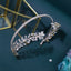 Women's Handmade Leaf Rhinestone Bridal Hair Band Headpiece