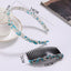 Women's Colorful Stone Hair Band with Artificial Pearl Inlay and Floral Plastic Hair Combs