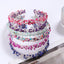 Women's Colorful Stone Hair Band with Artificial Pearl Inlay and Floral Plastic Hair Combs