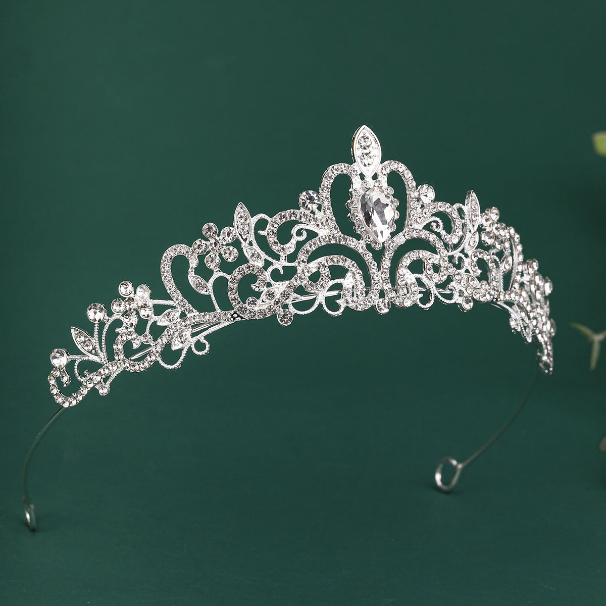 Women's Luxury Rhinestone Alloy Princess Crown Tiara for Bridal Wedding Accessories