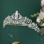 Women's Luxury Rhinestone Alloy Princess Crown Tiara for Bridal Wedding Accessories