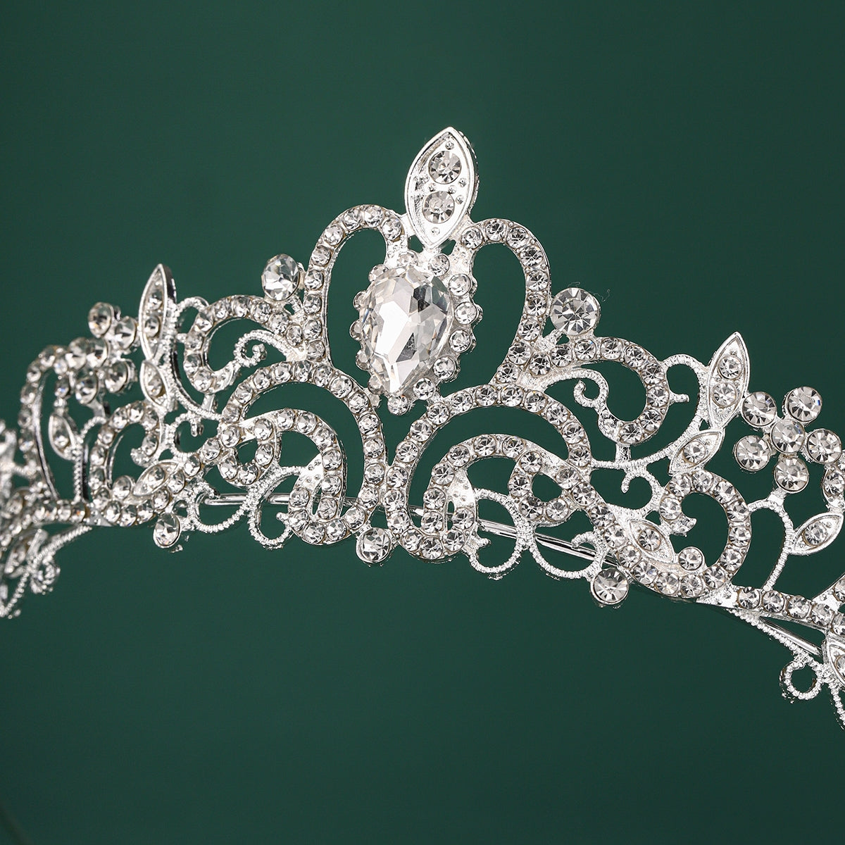 Women's Luxury Rhinestone Alloy Princess Crown Tiara for Bridal Wedding Accessories