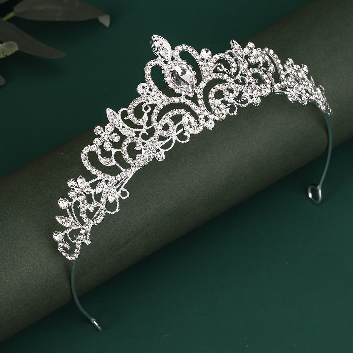 Women's Luxury Rhinestone Alloy Princess Crown Tiara for Bridal Wedding Accessories