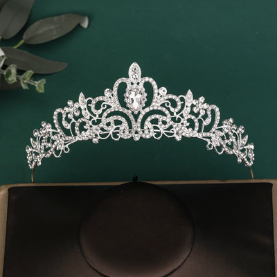 Women's Luxury Rhinestone Alloy Princess Crown Tiara for Bridal Wedding Accessories