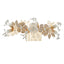 Women's Vintage Floral Pearl Hair Comb with Ceramic Accents