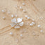 Women's Vintage Floral Alloy Zircon Hair Comb with Crystal Pearl Leaf Design