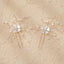 Women's Vintage Floral Alloy Zircon Hair Comb with Crystal Pearl Leaf Design