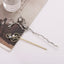 Women's Antique Geometric Metal Hairpin with Pearl Inlay