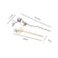 Women's Antique Geometric Metal Hairpin with Pearl Inlay