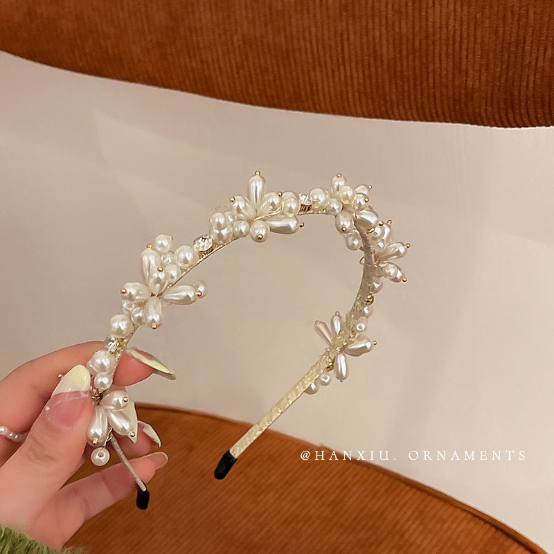 Women's Baroque Pearl & Rhinestone Embellished Hairband