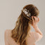 Women's Vintage Floral Imitation Pearl Rhinestone Hair Comb and Bridal Hair Accessory