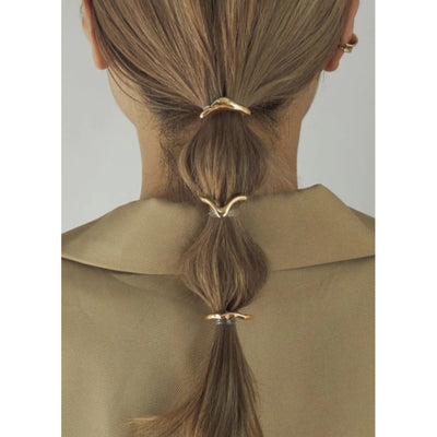 Women's Retro Alloy Plating Hair Buckle - Japanese Style Metal Hair Accessories for Small Hair Volume