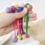 Women's Candy Color Bead Hair Tie Set - Simple Style Elastic Hair Bands