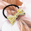 Women's Elegant Bow Knot Alloy Hair Tie with Gold Headband