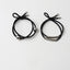 Women's Bow Knot Cloth Hair Tie & Silver Tube Ponytail Hair Rope