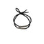 Women's Bow Knot Cloth Hair Tie & Silver Tube Ponytail Hair Rope