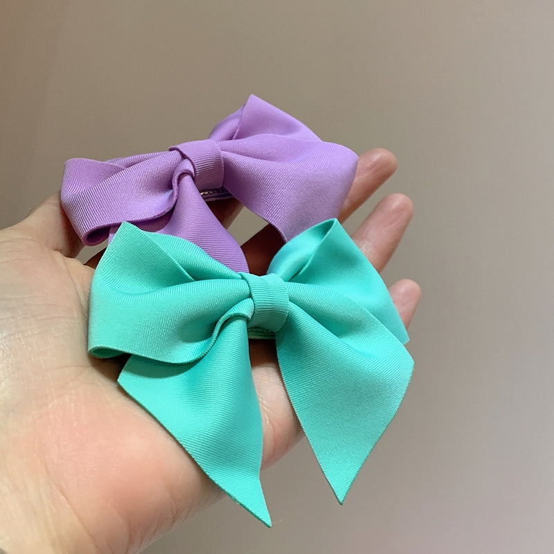 Women's Handmade Bow Knot Hair Clip and Tie - Colorful Korean Style Hair Accessory