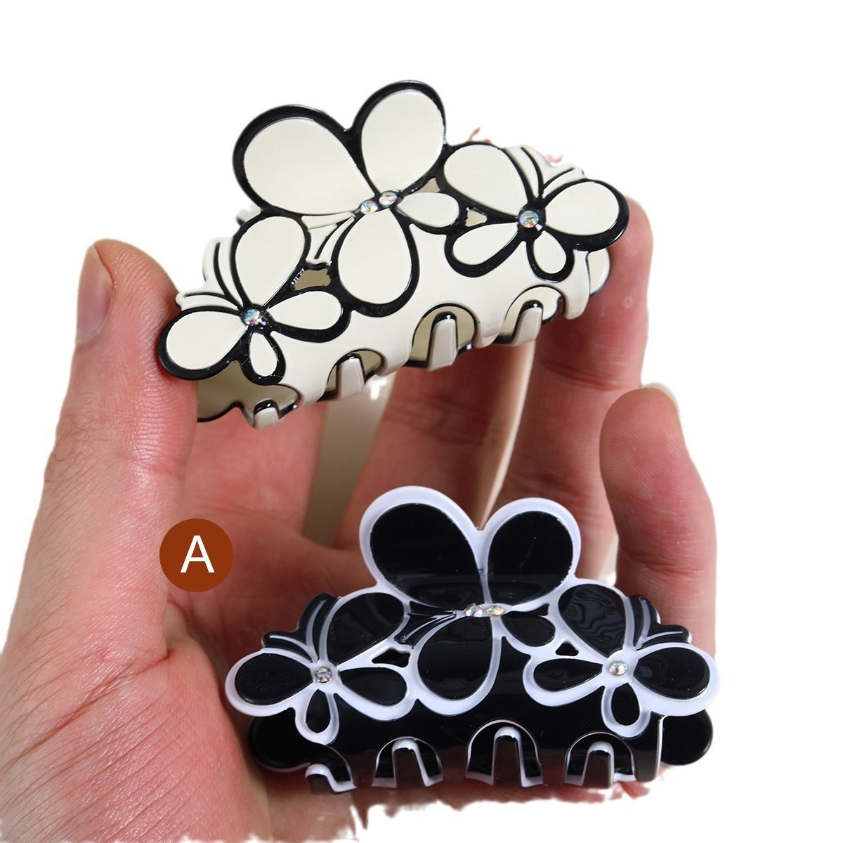 Women's Butterfly Acetate Hair Claw Clip - French Style Solid Color Hair Accessory