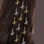 Women's Butterfly Hair Accessories Set - Alloy Plating Hair Buckle & Vintage Braided Hair Clips