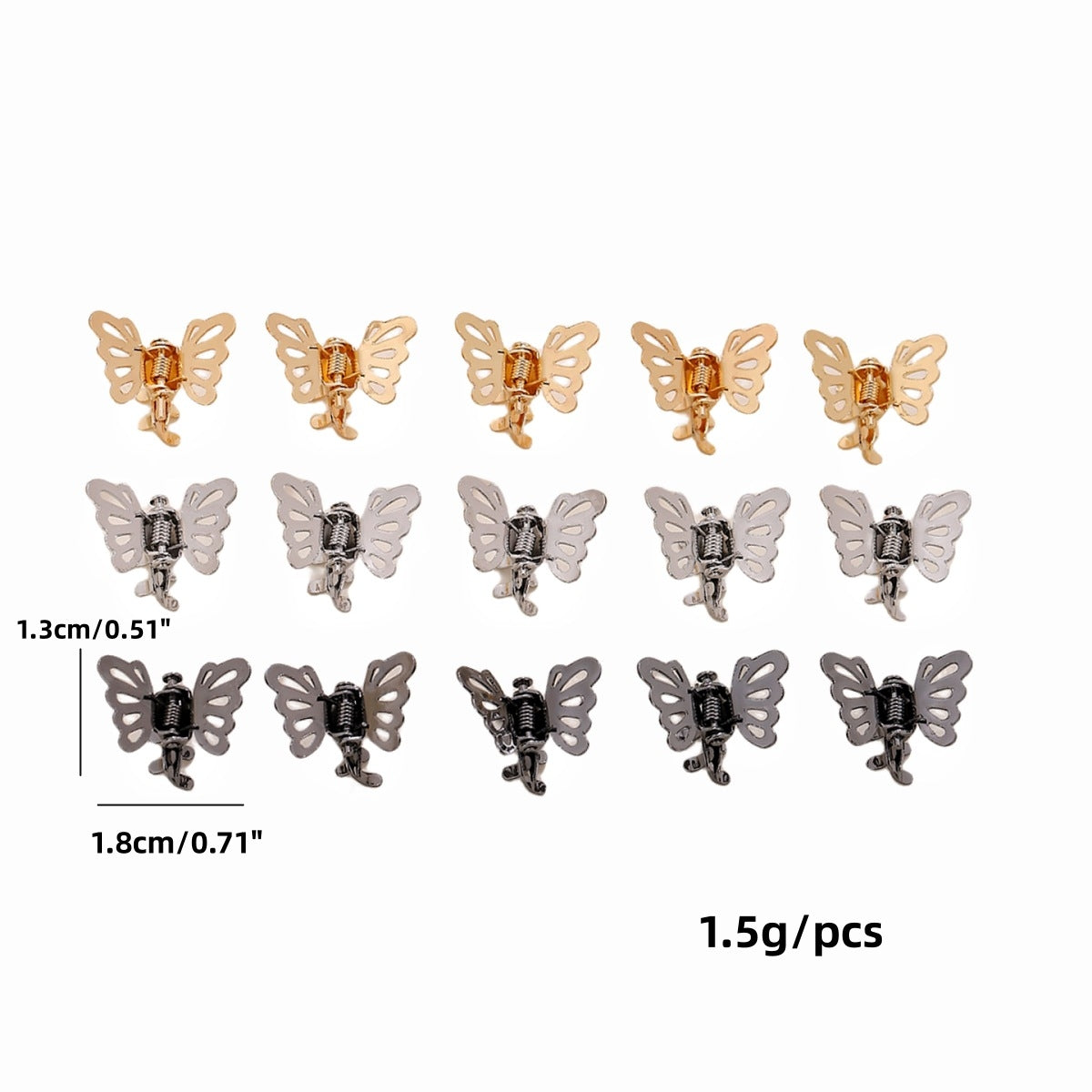 Women's Vintage Mini Metal Butterfly Hair Clip