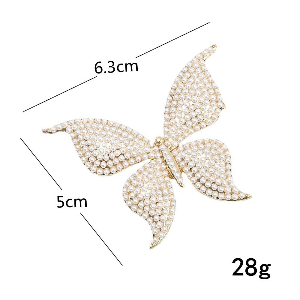 Women's Elegant Butterfly Pearl Hair Clip