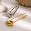 Women's Classic Stainless Steel Knot Hairpin - 18K Gold Plated Hair Fork