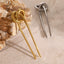 Women's Classic Stainless Steel Knot Hairpin - 18K Gold Plated Hair Fork