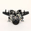 Women's Classic Butterfly Acetate Hair Claw with Diamond Bow - Large Black Luxury Clip