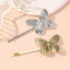 Women's Elegant Vintage Butterfly Hair Clip - Metal Plated Fashion Accessory