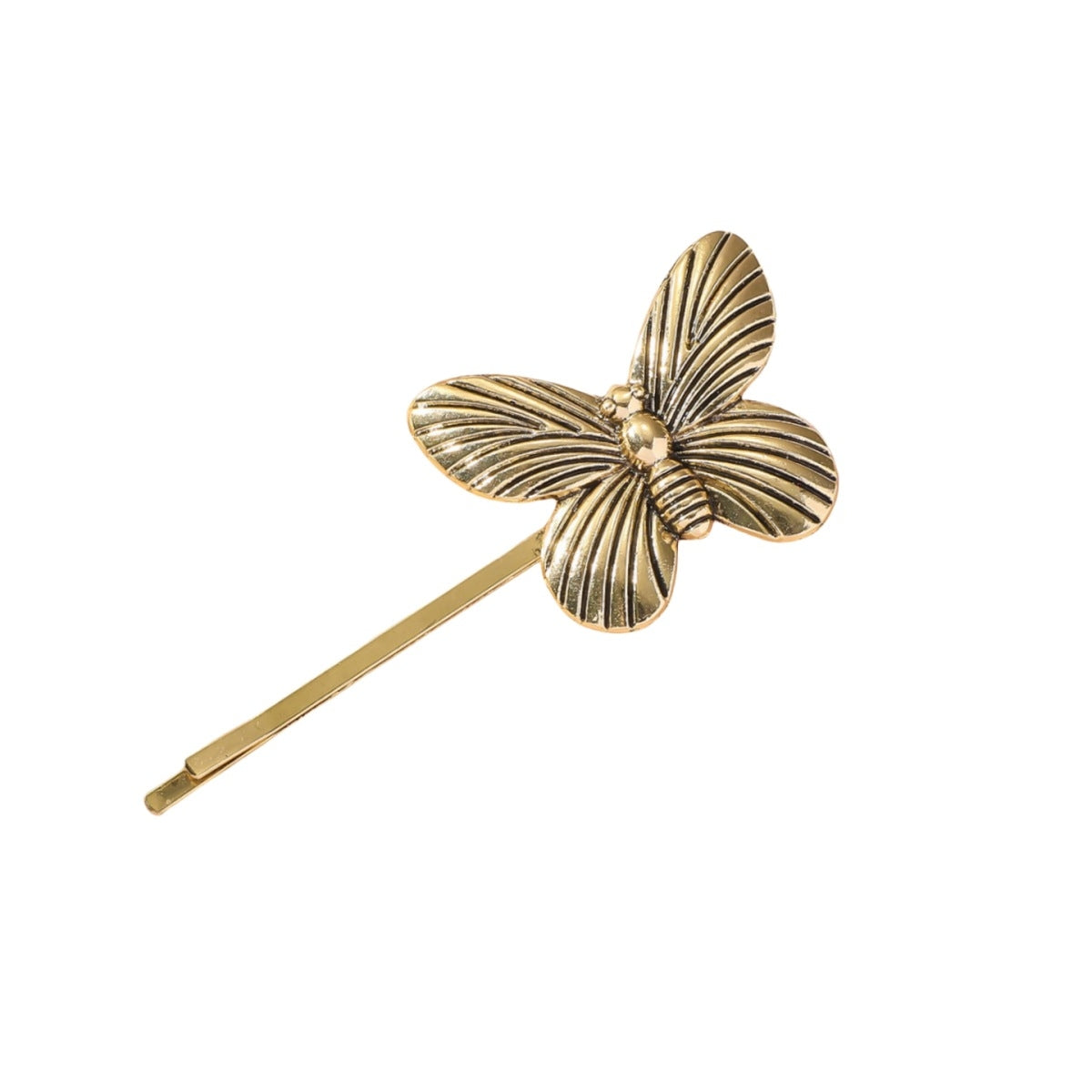 Women's Elegant Vintage Butterfly Hair Clip - Metal Plated Fashion Accessory