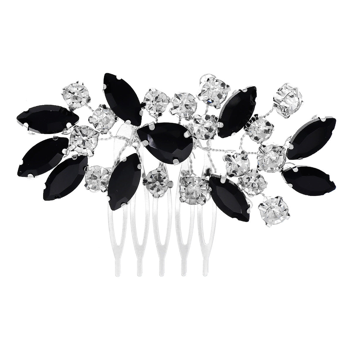 Women's Classic Rhinestone Crystal Hair Comb - Handmade Bridal & Versatile Retro Style