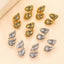 Women's Classic Bohemian Metal Leaf S-Shaped Hair Buckle and Ponytail Ring