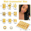 Women's Classic Dreadlocks Hair Rings Set - 220pcs Metal Hair Accessories for Braids