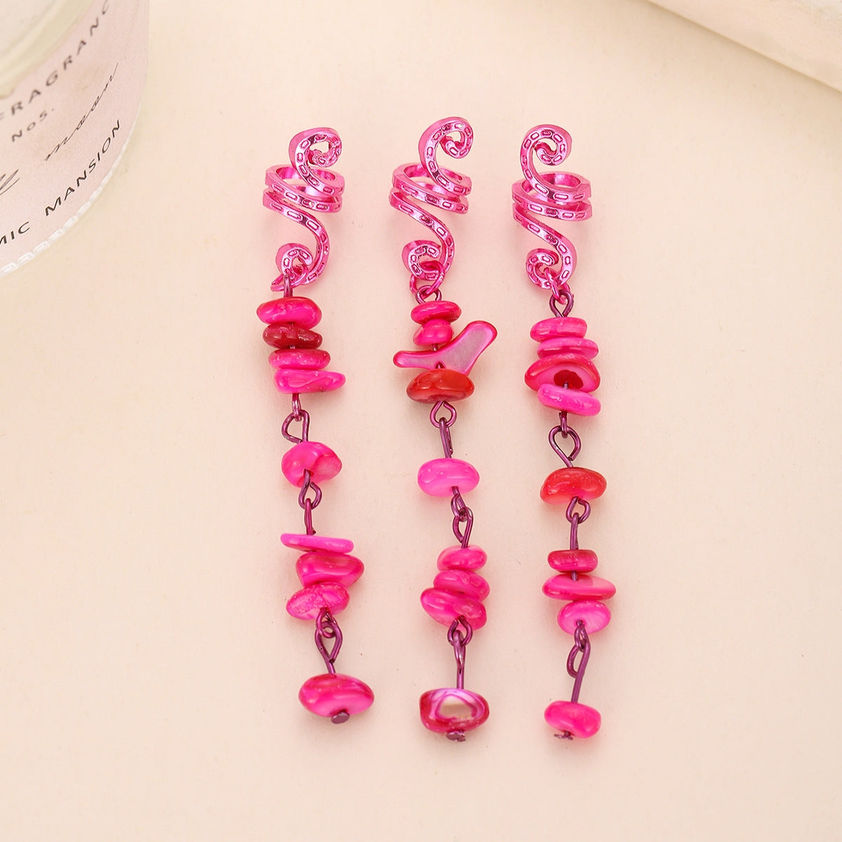 Women's Classic Holiday Dreadlocks Hair Rings with Alloy Spring Pendants