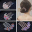 Women's Color Block Alloy Zircon Rhinestone Hair Comb Clip Ornament