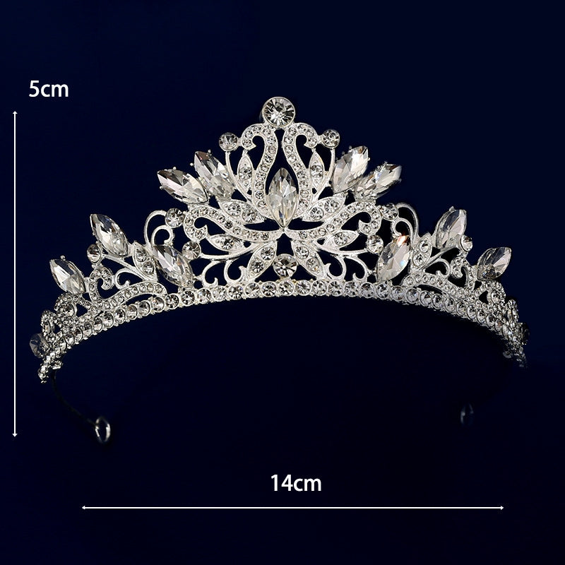 Women's Rhinestone Crown Tiara Headband for Bridal and Party Occasions