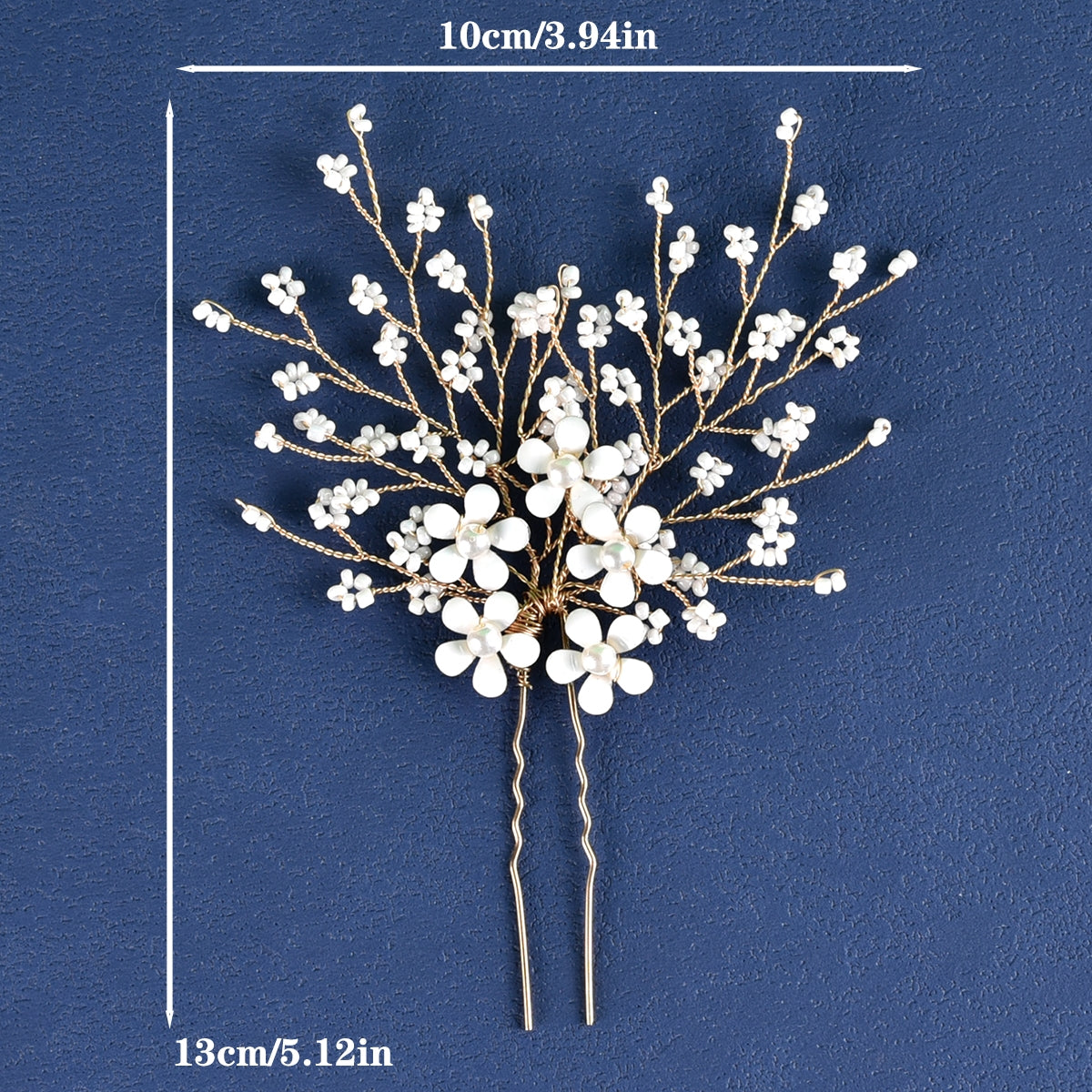 Women's Elegant Flower Pearl Zircon Hairpin Bridal Hair Accessory