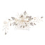 Women's Elegant Flower & Leaf Zircon Hair Clip and Pearl Comb Bridal Hair Accessory