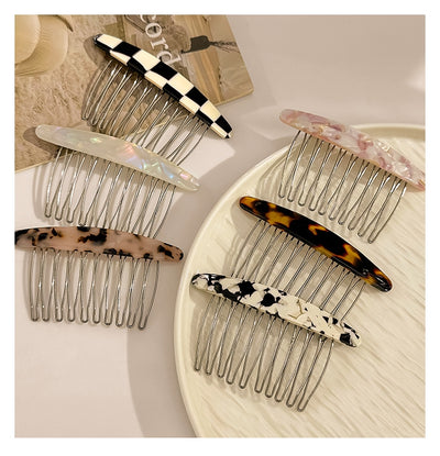 Women's Geometric Alloy Acetate Hair Comb and Hairpin Set