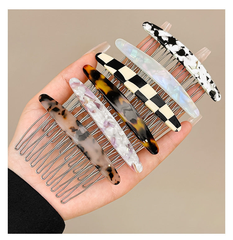 Women's Geometric Alloy Acetate Hair Comb and Hairpin Set